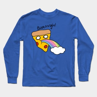 Pizza Slice Vomiting Rainbows Long Sleeve T-Shirt